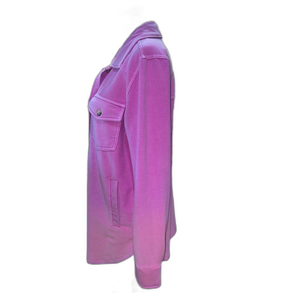 Soft Pink Ribbed Oversized Shacket Cozy Button Front Layering XS Altar’d State - Picture 4 of 11
